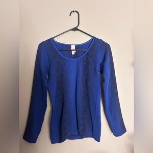 Monroe & Main Royal Blue and Black Blouse
